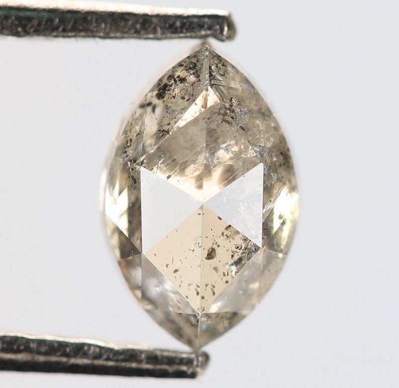 0.37 Ct, 5.4 X 3.4 X 2.3 MM, Natural Loose Diamond Fancy Salt And Pepper Marquise Shape Diamond For Wedding Jewelry, Crystal Diamond, DG6683