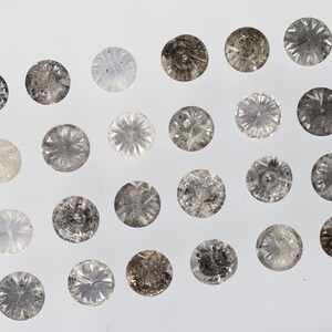 4,27 carats, 3,5 x 2,3 mm, diamant naturel non serti, forme ronde sel et poivre, diamant poli taille brillant, bijoux fantaisie diamants, DG6747 image 4
