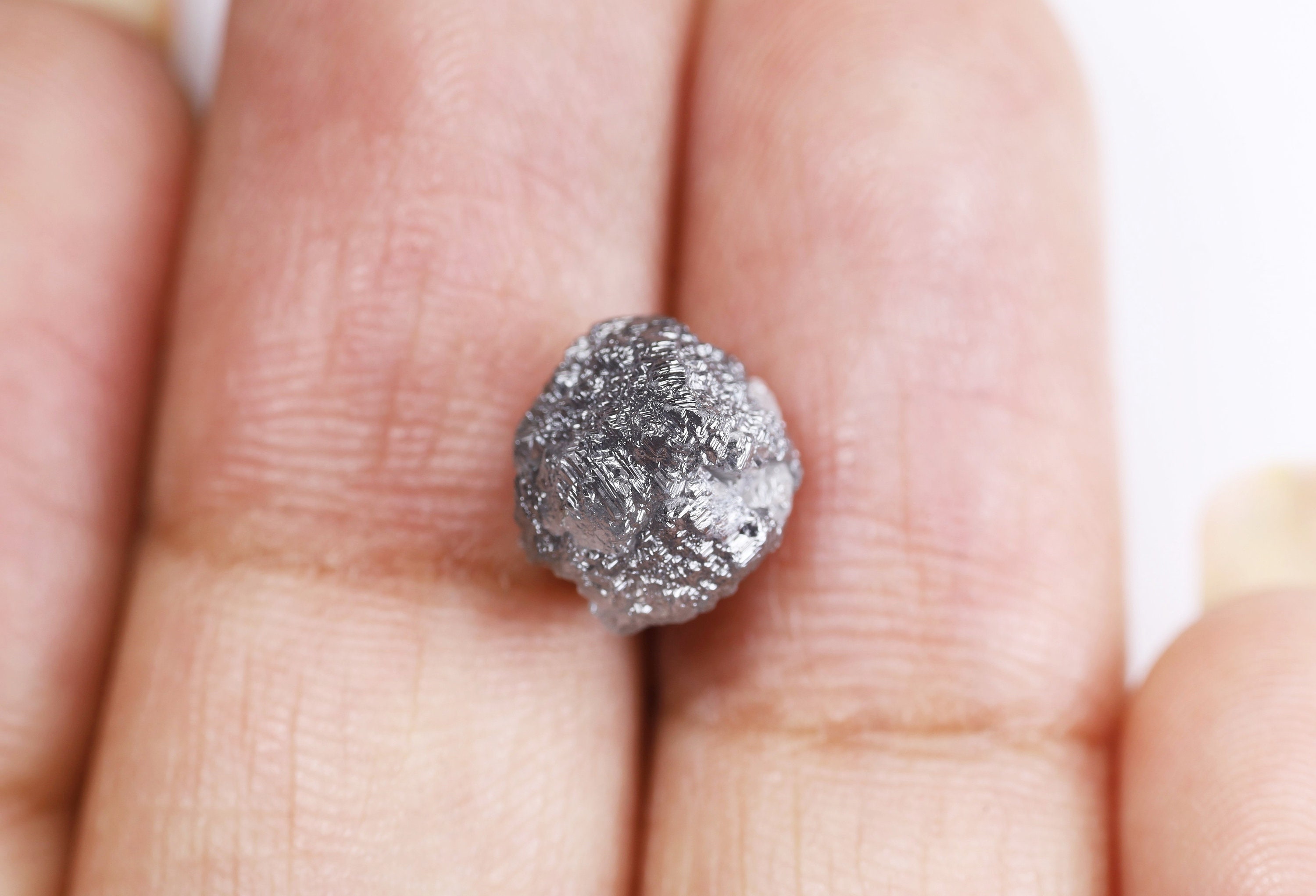 3.16 Ct, 7.6 X 7.2 X 6.4 MM, Natural Loose Rough Diamond Gray