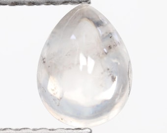 0.59 Ct, 6.0 X 4.7 X 2.7 MM, Natural Fancy Opulence White Color Pear Shape Cabochon Diamond | Alternative Bridal Ring | Gift For Her | C2262