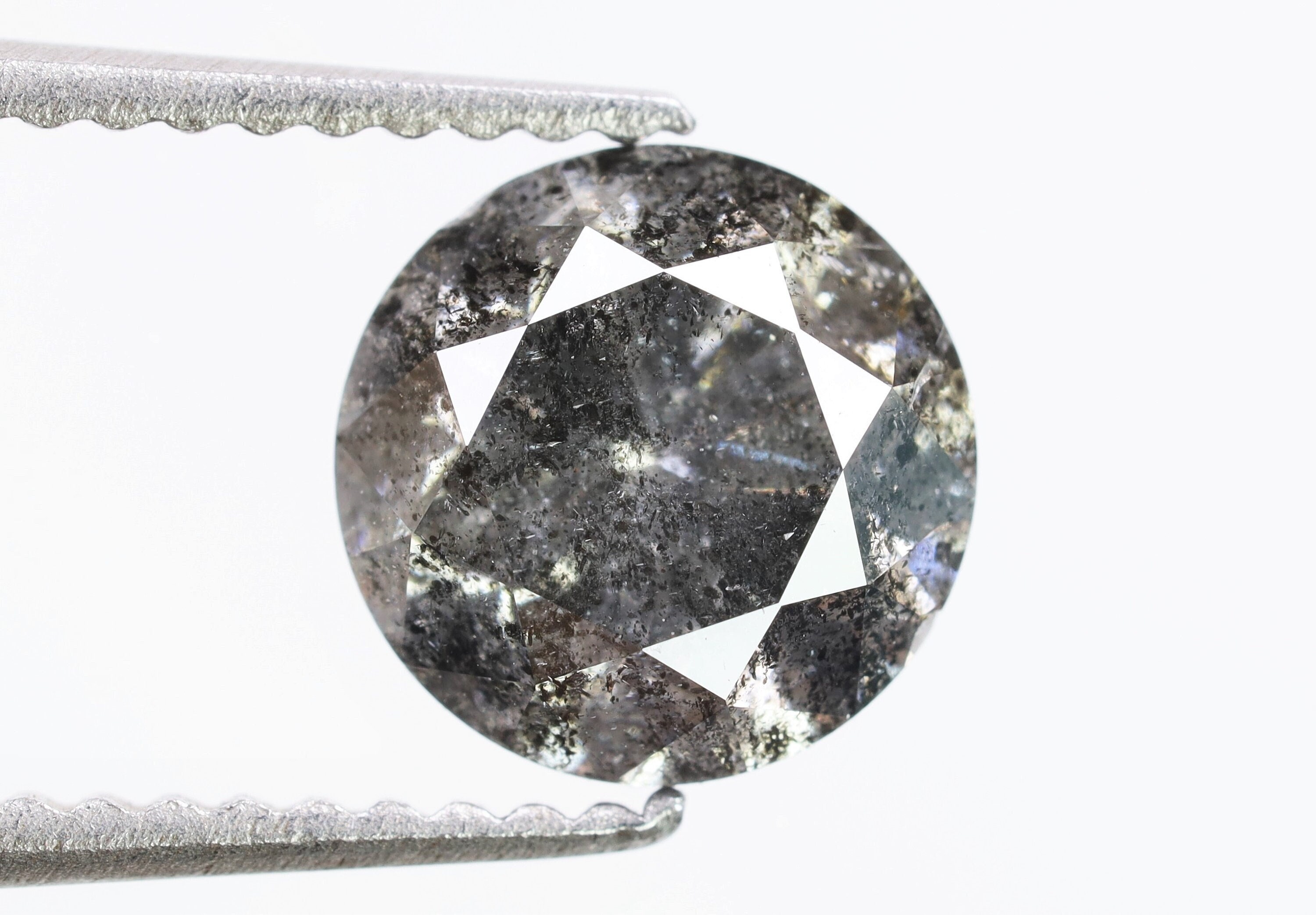 4mm Natural Black Diamond Round Shape Solitaire Polished Brilliant Cut  Diamonds Gemstone Loose Faceted Cut Z Black Gems Stones C-21967B 