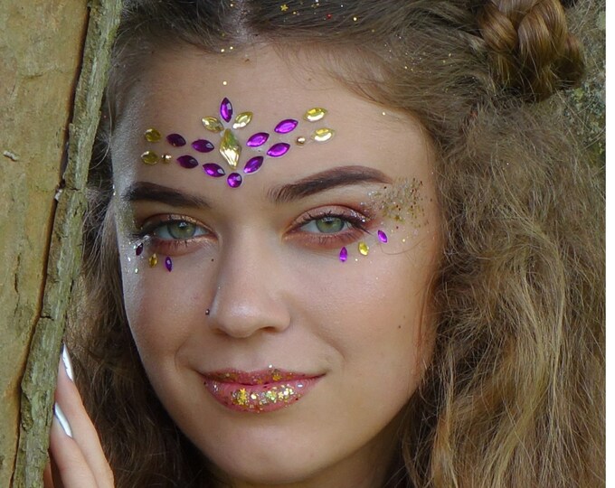 Huge BINDI Packgold Face Jewel Face Gem Gold Stick on Etsy