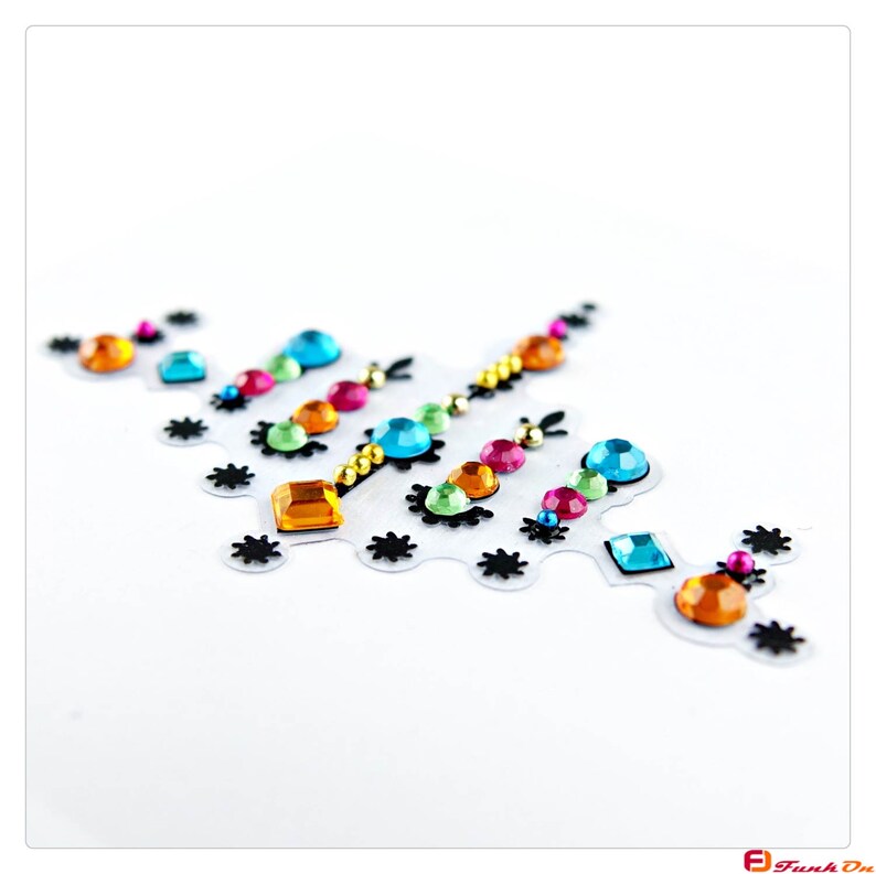 Rainbow FACE GEM for Festivals Face Jewel Body Jewel Bindi Fusion
