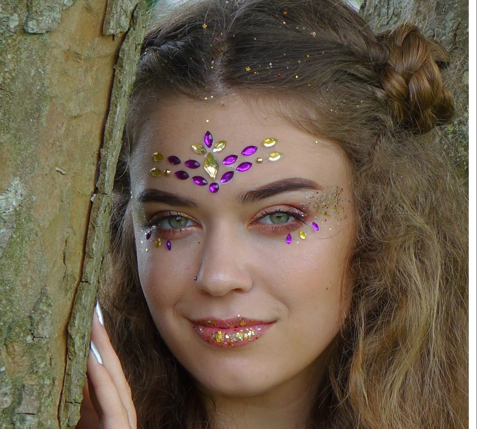 60 Sticker Jewels Face Paint Eye Gems Crystal Costume Glitter