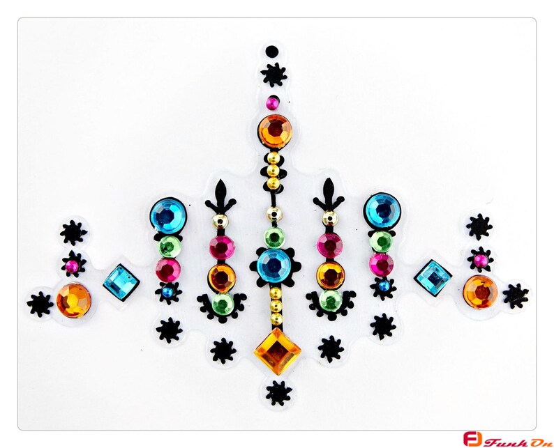 Rainbow FACE GEM for Festivals Face Jewel Body Jewel Bindi Fusion