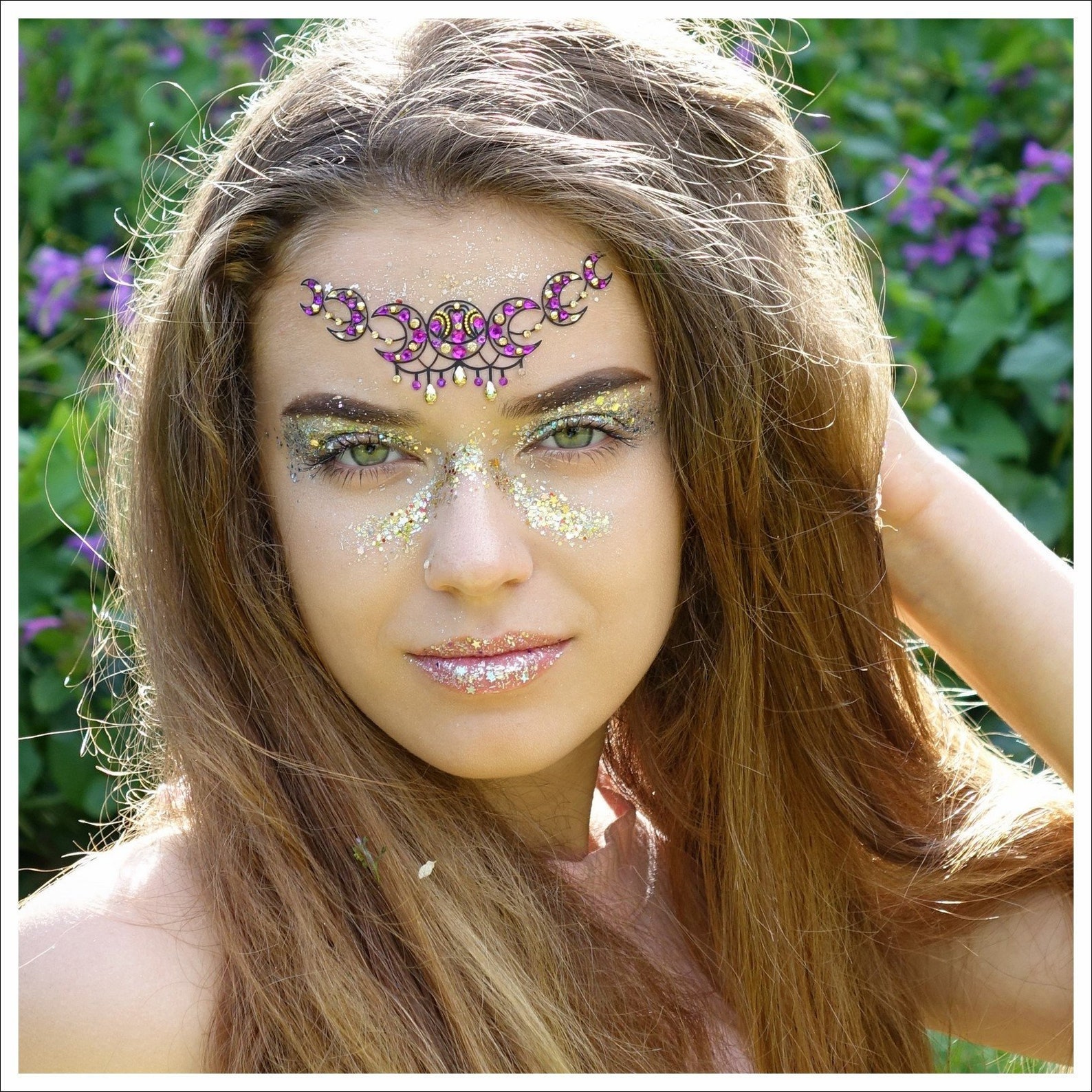 LaLuna Face Jewel for Festivals One Piece Face Gem Purple & Etsy