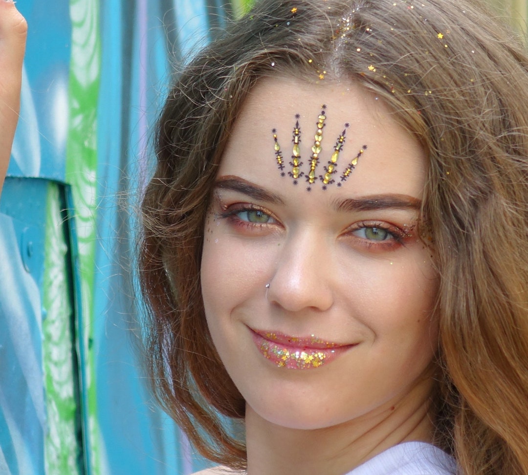 Festival Face Jewel bindi Fusion Crystal Face Gem Body Jewel Diamante Face Sticker Rave Face Art