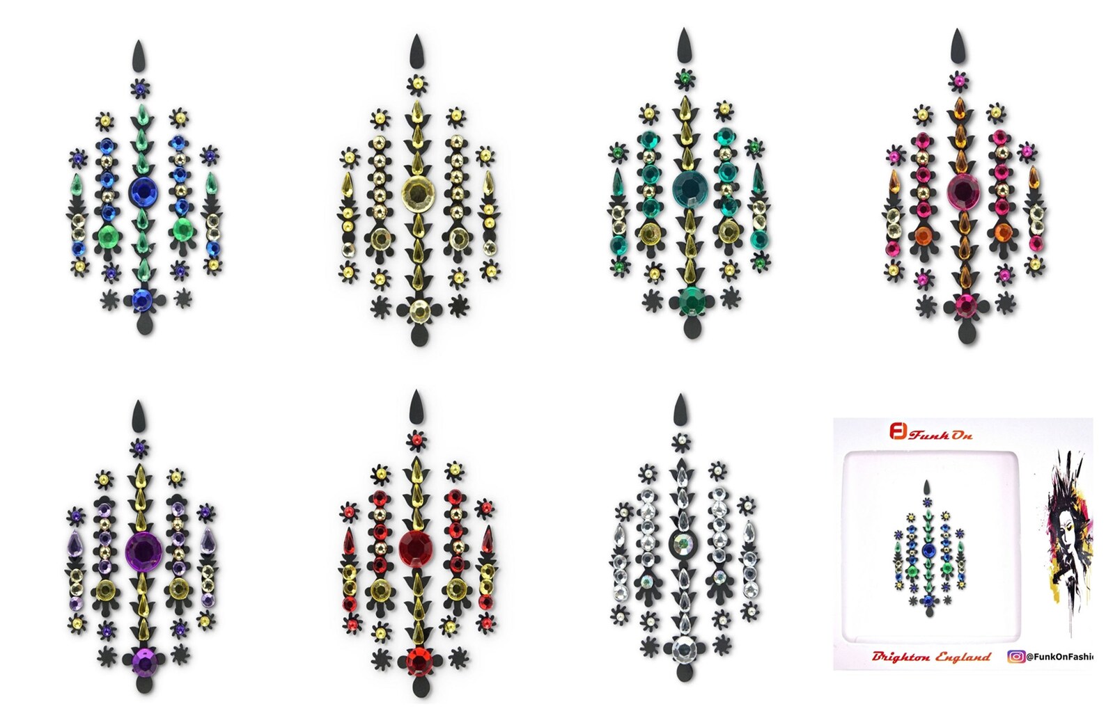 Face Jewel One Piece Bindi Face Gem Body Jewel Diamante Etsy