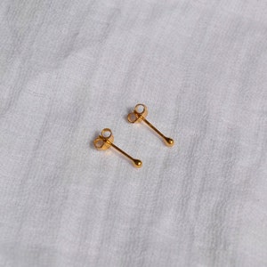 Little Dot Studs | Single Ball Stud Earring | Tiny Ball Studs | Tiny Silver Stud Earrings | Tiny Gold Studs | Everyday Stud Earrings