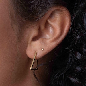 Tiny 9ct Recycled Gold Dot Studs | 2mm Solid Gold Ball Stud Earring
