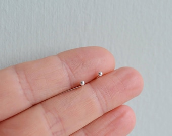 Tiny Dot Studs | Single Ball Stud Earring | Tiny Ball Studs | Tiny Silver Stud Earrings | Tiny Gold Studs