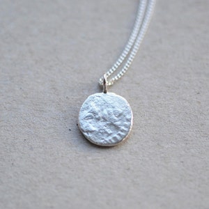 Small Ancient Roman Coin Necklace | Recycled Silver Necklace | Silver Coin Necklace | Recycled Silver Disc Pendant