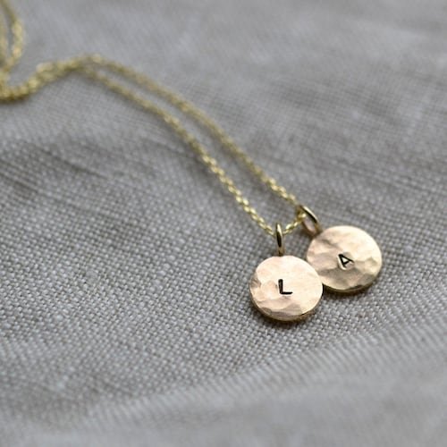Solid Gold Disc Necklace Recycled 9ct 