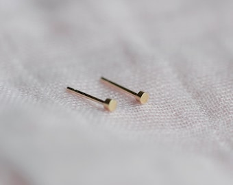 2mm Tiny 9ct Gold Circle Studs | Everyday Tiny Gold Studs | Tiny Circle Studs | 2mm Real Gold Studs | Tiny Gold Studs