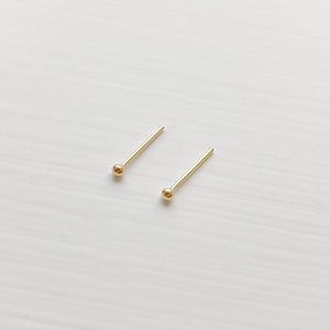 Tiny Dot Studs Single Ball Stud Earring Tiny Ball Studs Tiny Silver Stud Earrings Tiny Gold Studs image 3