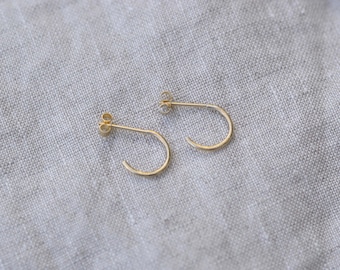 9ct Solid Gold Huggie Hoop Earrings | Delicate Recycled Gold Hoops