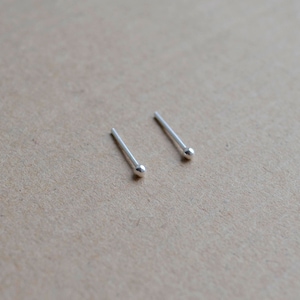 Tiny Dot Studs Single Ball Stud Earring Tiny Ball Studs Tiny Silver Stud Earrings Tiny Gold Studs image 2