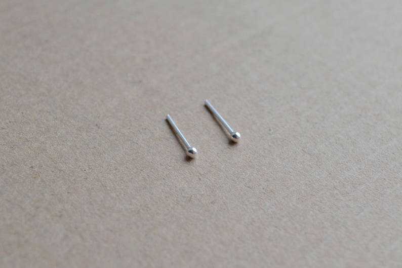 Tiny Dot Studs Single Ball Stud Earring Tiny Ball Studs Tiny Silver Stud Earrings Tiny Gold Studs image 2