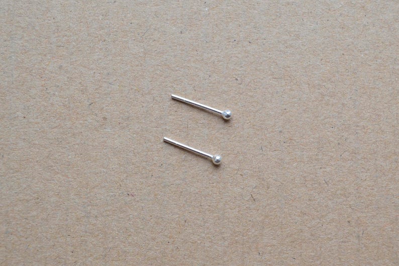 Tiny Dot Studs Single Ball Stud Earring Tiny Ball Studs Tiny Silver Stud Earrings Tiny Gold Studs image 5