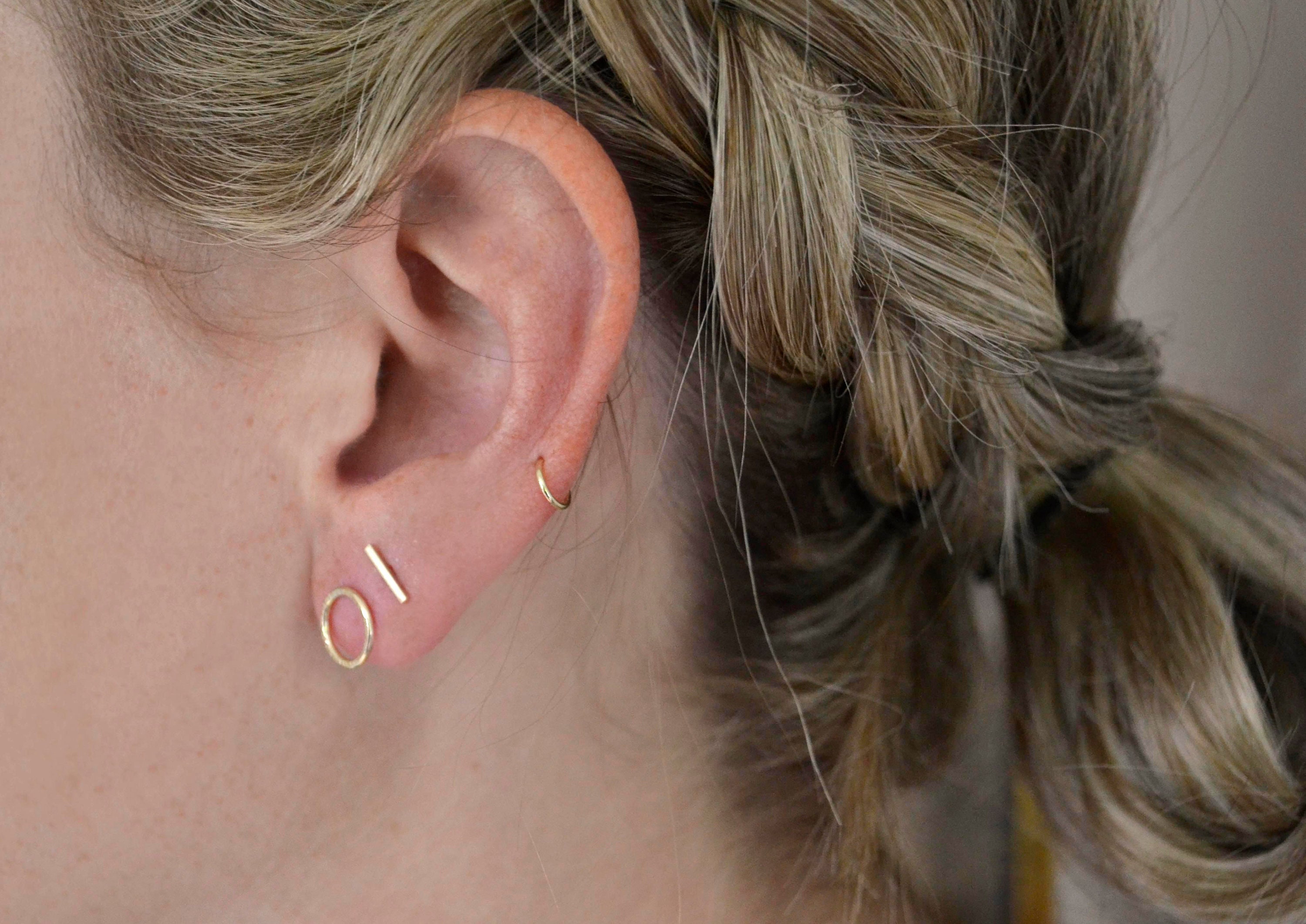 9Ct Recycled Gold Cartilage Hoop | Solid Eternity Hoops Tiny Helix Sterling Silver Everyday