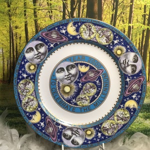 Spode Collector's plate with Moon pattern 10.82", Moon Display plate, Celestial Harmony plate, Spode Celebration of the Millennium plate