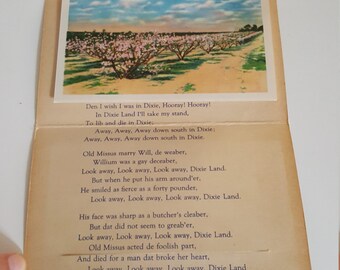 Greetings from Dixieland view folder postcard