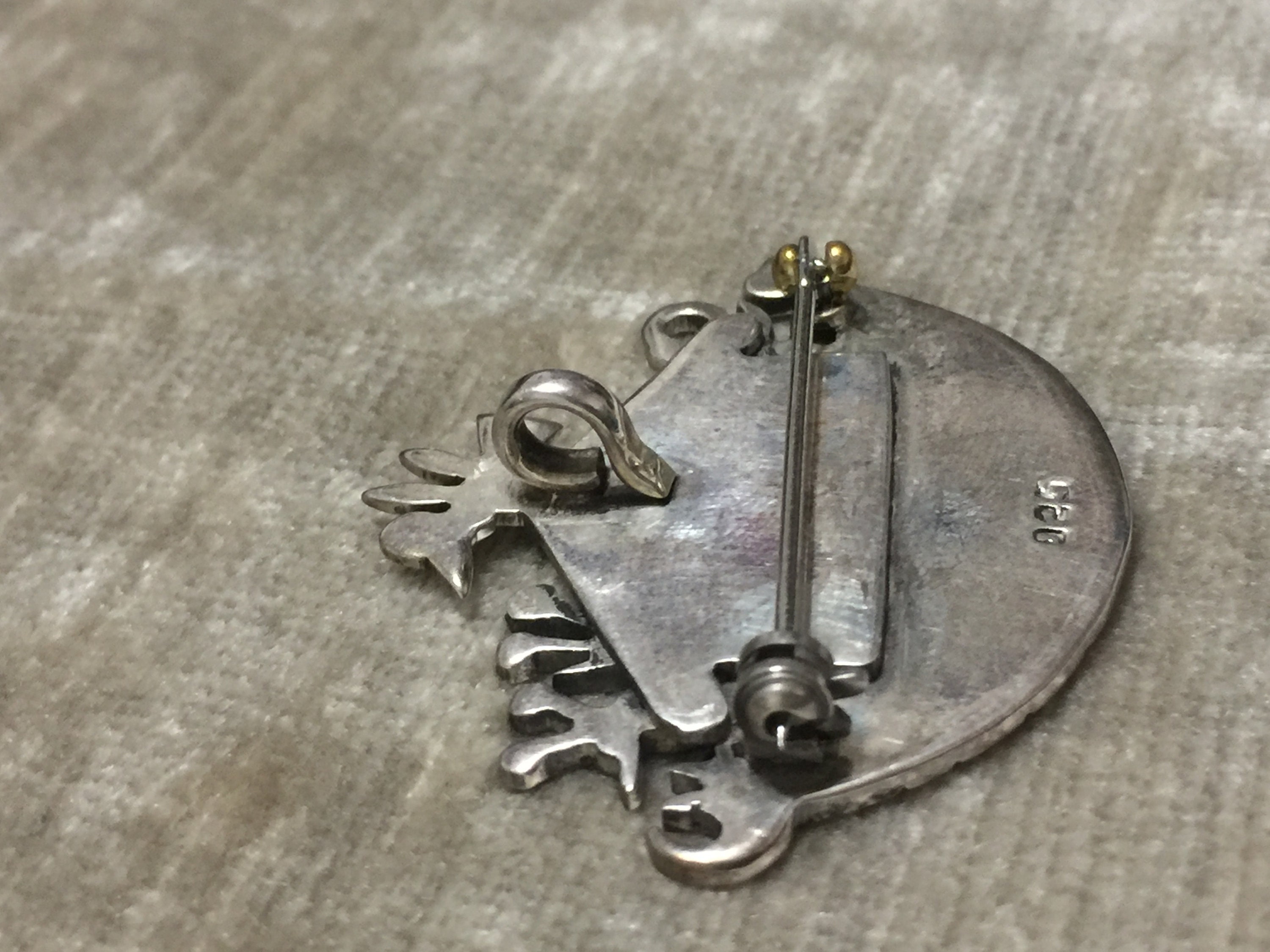 Vintage Sterling Silver Brooch Pin Noah's Ark Animal Mexico