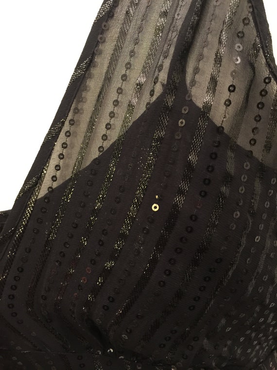 Calvin klein black sequin gown discount