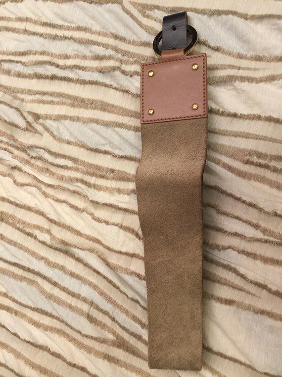 Stunning Gucci Belt Brown Camel Suede Leather Bel… - image 4