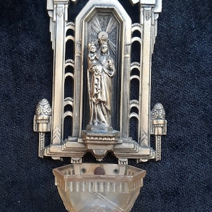 Religious Holy Water Stoup Holy Font vessel Made in France collectible