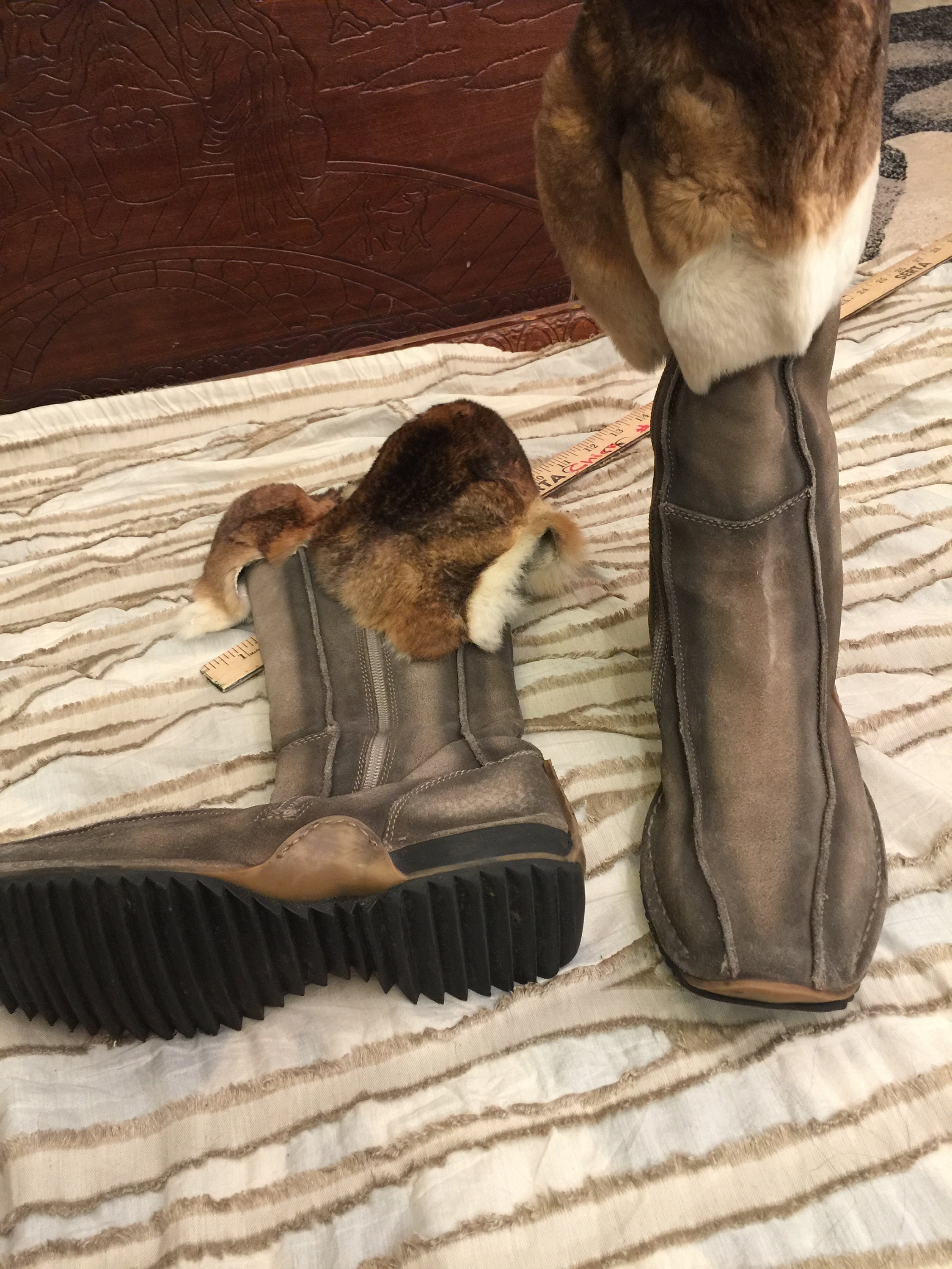 【MARITHE】韓国人気◆NU WEEK SUEDE FUR BOOTS brown MARITHE】韓国人気◇NU WEEK SUEDE FUR BOOTS brown