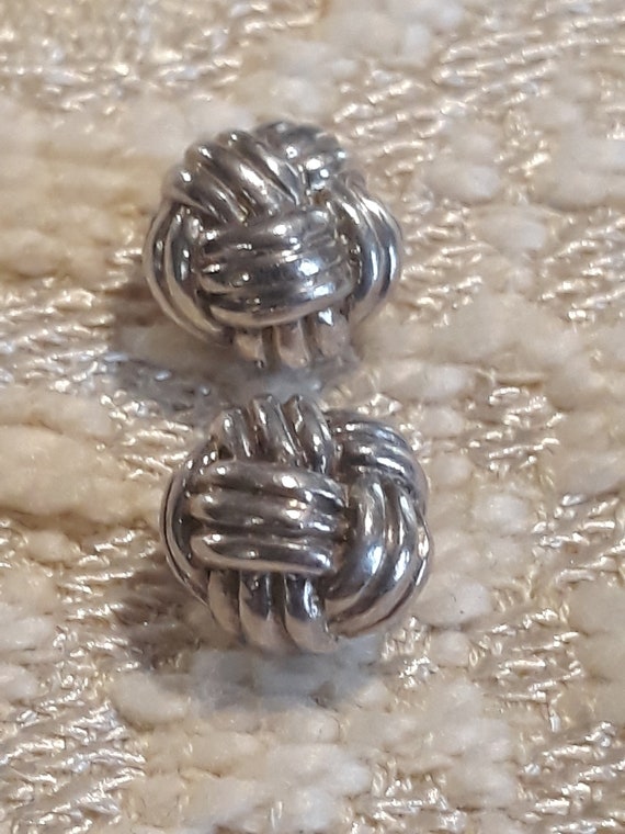Ralph Lauren Knot Earrings 14c White Gold Sterling Earrings