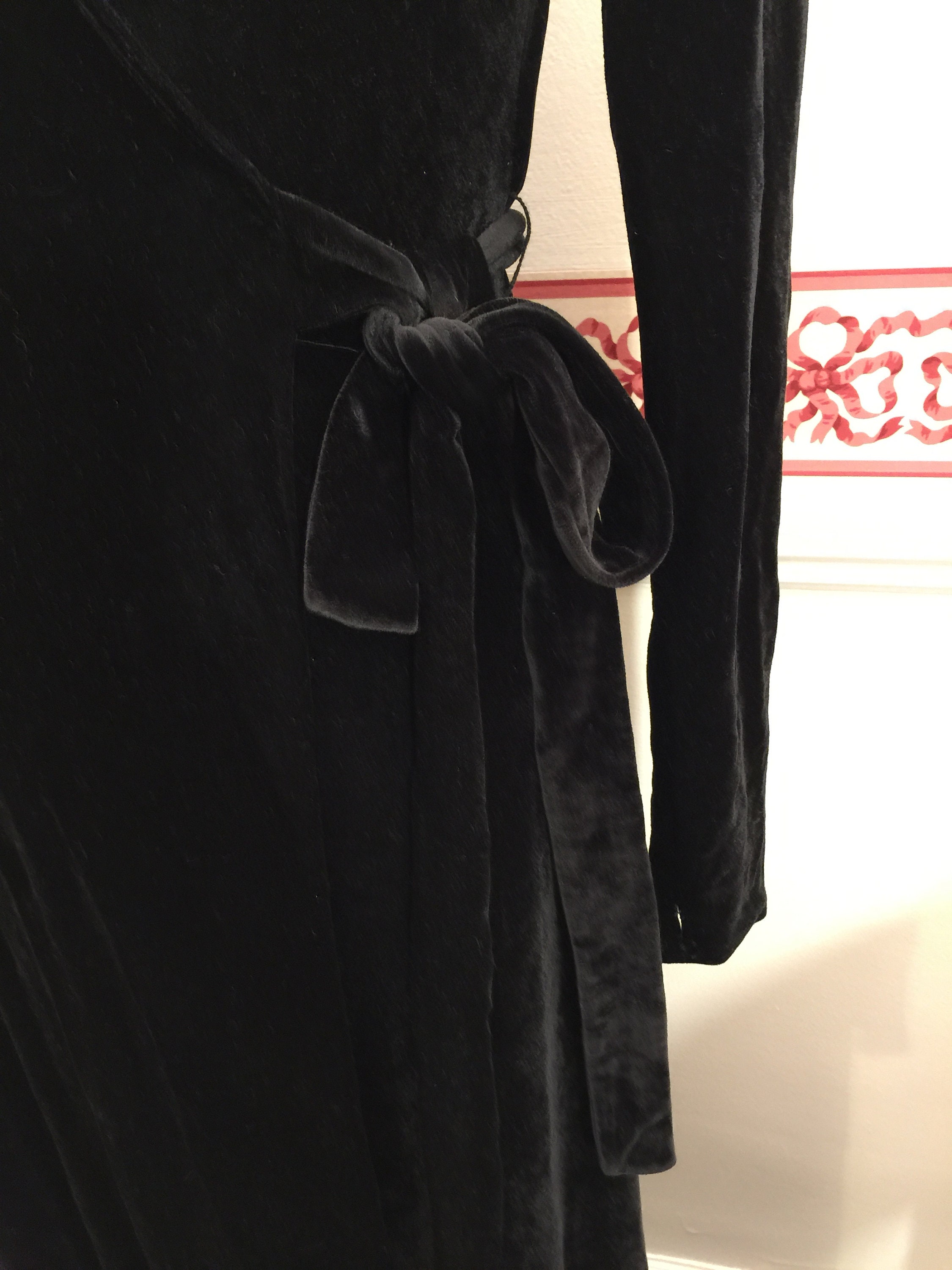 Vintage Donna Karan New York Black Label Heathered Wool Jersey Wrap Front  Dress, Circa 1980s — portmanteau new york