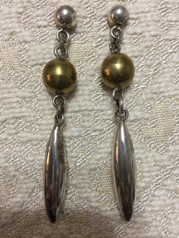 Spear Silver Earrings Dangle Dagger Chain Link Sph