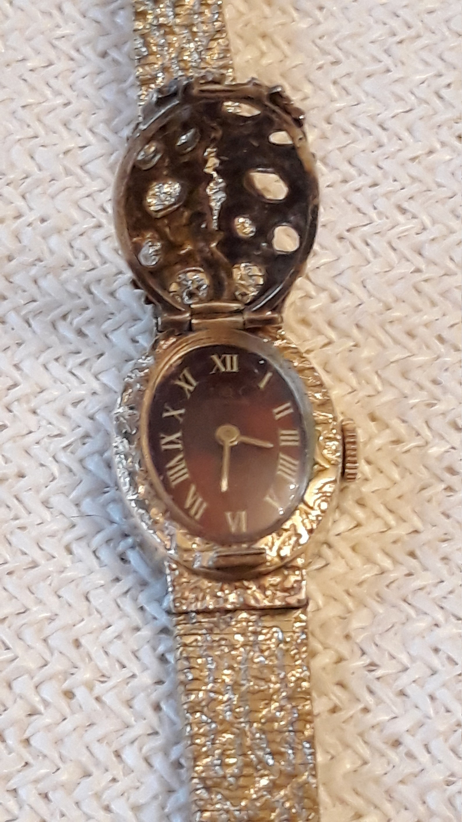 Ermano Secret Watch Gold Watch Rolled Rare Revival Women's Brutalist