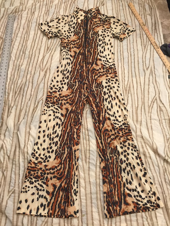 cheetah one piece jumpsuit