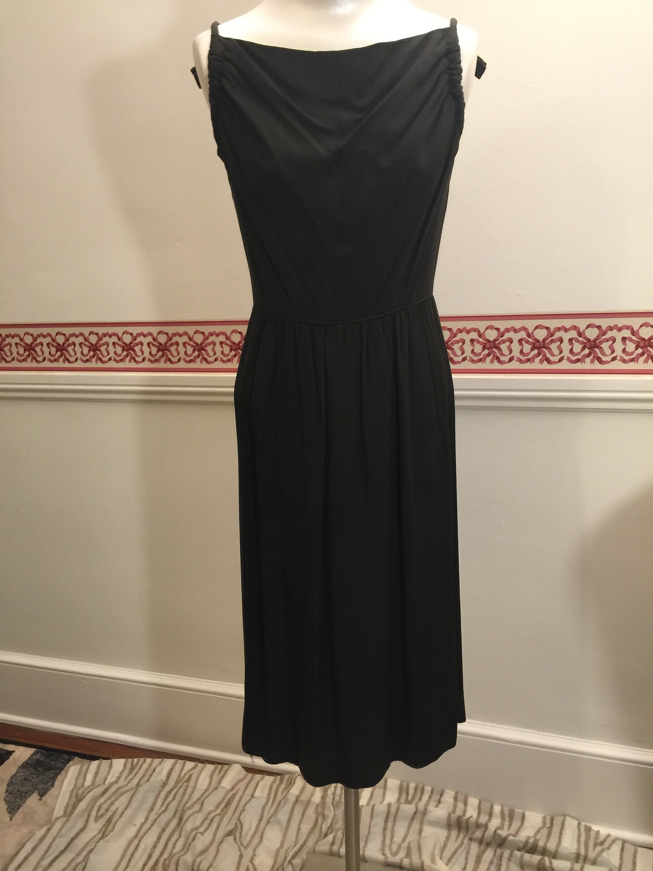 Stunning Vintage Lord & Taylor Molli Parnis NY Black Dress Luxury Lined ...