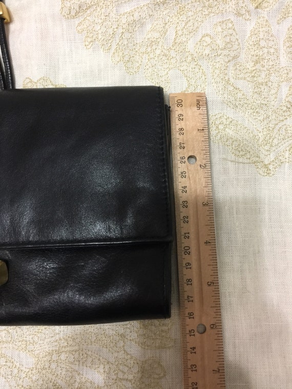 Donna Karen Black Leather Pouchette Brief Heavy S… - image 2
