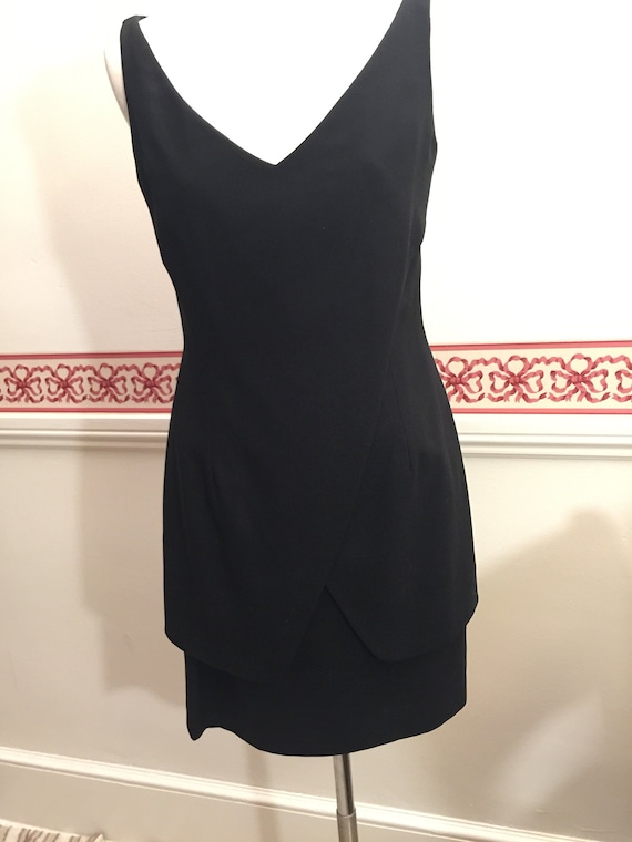 Stunning Vintage Ann Taylor Black Dress Luxury Cocktail Dress Sweetheart Neck Mini Skirt Sheath Party Evening Classic Staple Layered Etsy Canada