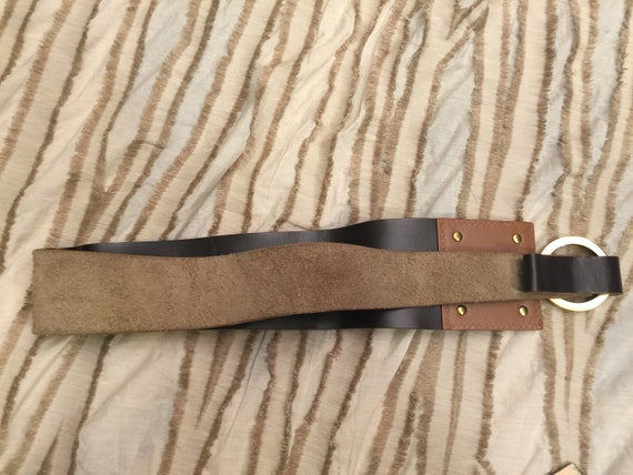 Stunning Gucci Belt Brown Camel Suede Leather Bel… - image 6