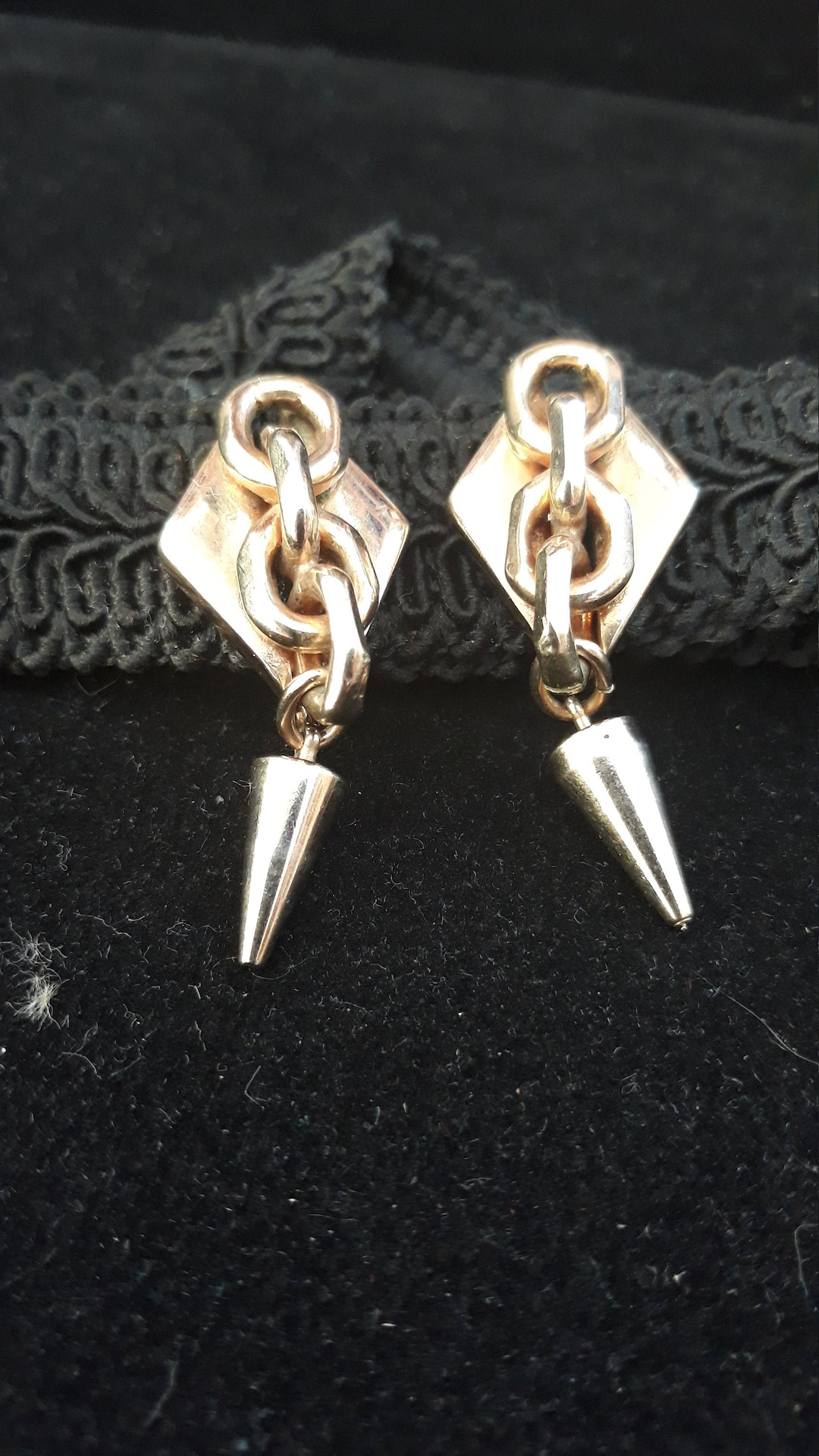Rare Vintage Gold Spike Earrings Sperry Earrings Wrap Hook Fob - Etsy