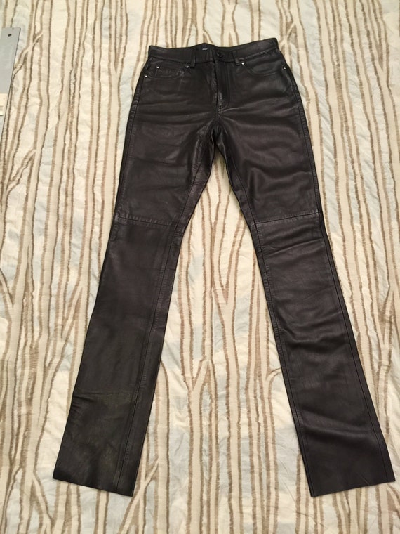 ralph lauren leather trousers
