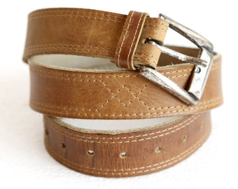 Coach Leather Vintage Belt Tanned Cowhide Mahogany Genuine  display picture 3