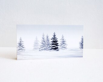 Carte de Noël, peinture à l'huile, carte postale de Noël, carte postale festive non utilisée, carte postale NOS, carte postale paysage d'hiver