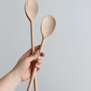 Birch Wood Spoons – Extra Long Handle for Deep Pots & Safe Stirring - Etsy