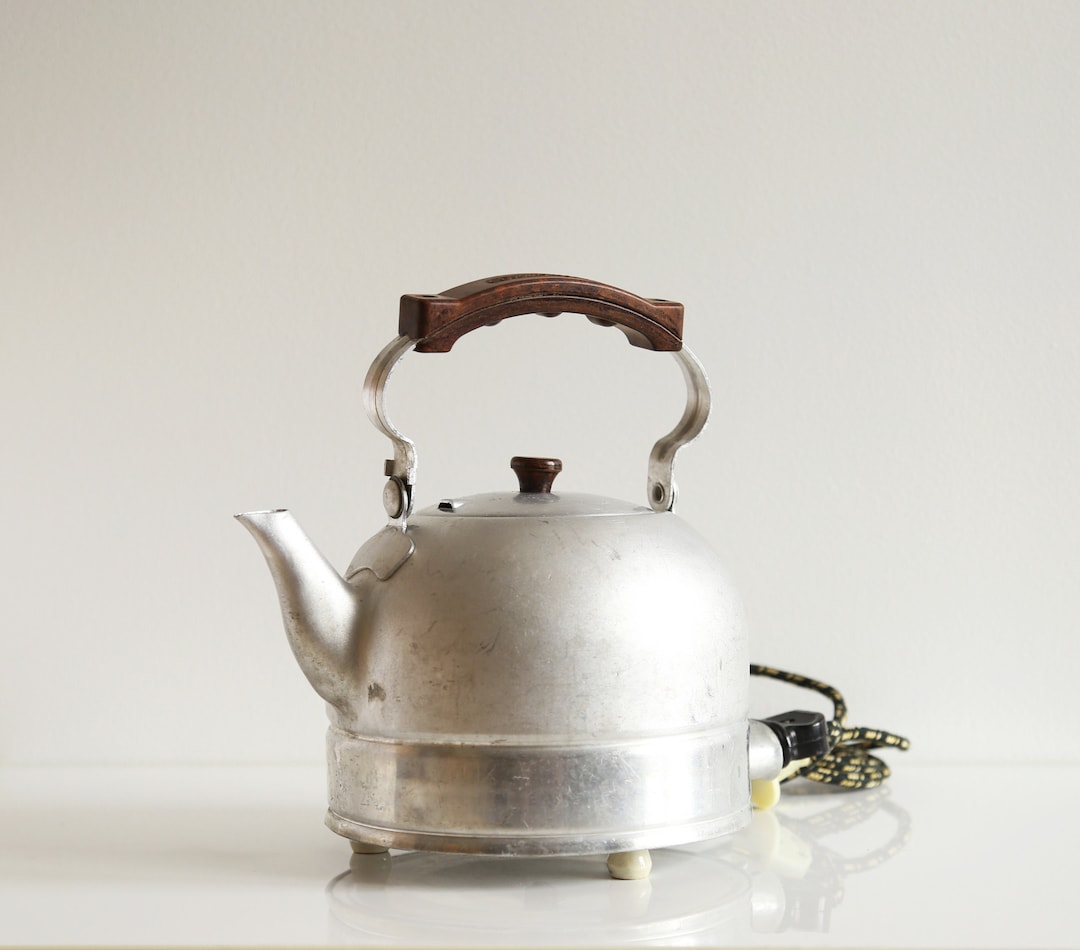 Aluminium Electric Kettle Made in 1956 With Textile Etsy