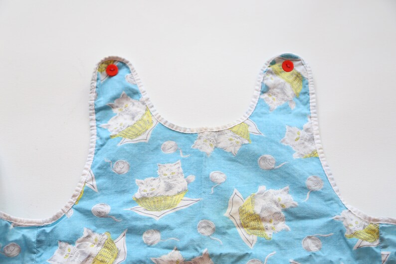 chemise tablier soviétique vintage pour tout-petits tablier pour tout-petits avec motif chat Fabriqué en coton soviétique 1-3 ans vêtements de bébé vintage vêtements pour tout-petits des années 80 image 7