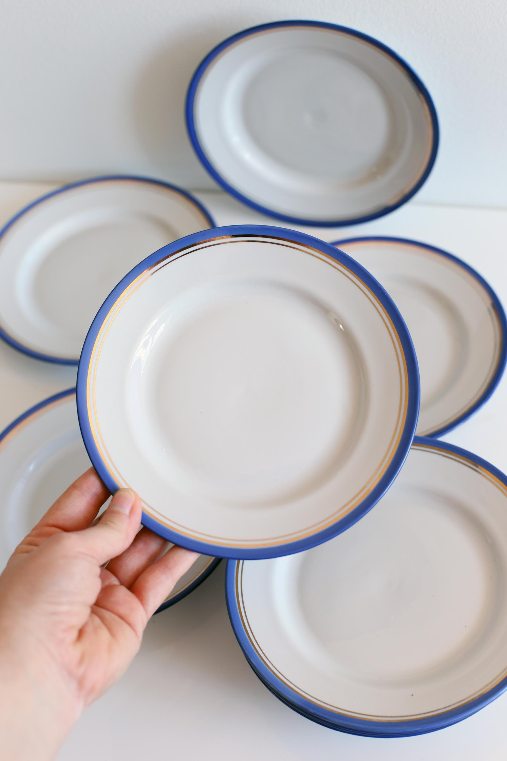 4 assiettes à dessert vintage Lustucru, Ukraine 4 assiettes à dessert vintage Lustucru, Ukraine