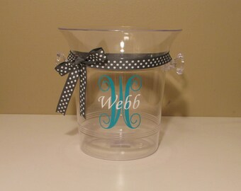 Personalized Plastic Ice Bucket