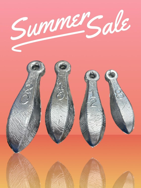Handmade Lead Bank Fishing Weights, 2-20oz, Ocean Tackle